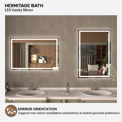 36 in. W x 36 in. H Rectangular Frameless LED Wall Bathroom Vanity Mirror
