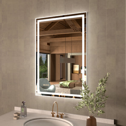 36 in. W x 36 in. H Rectangular Frameless LED Wall Bathroom Vanity Mirror