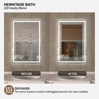 36 in. W x 36 in. H Rectangular Frameless LED Wall Bathroom Vanity Mirror