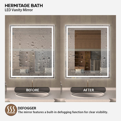 48 in. W x 36 in. H Rectangular Frameless LED Wall Bathroom Vanity Mirror