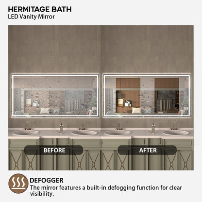 36 in. W x 36 in. H Rectangular Frameless LED Wall Bathroom Vanity Mirror