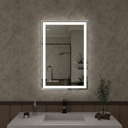 Swarm 48 in. W x 36 in. H Rectangular Frameless Radar LED Wall Bathroom Vanity Mirror