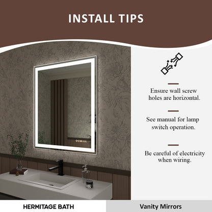Swarm 60 in. W x 36 in. H Rectangular Frameless Radar LED Wall Bathroom Vanity Mirror