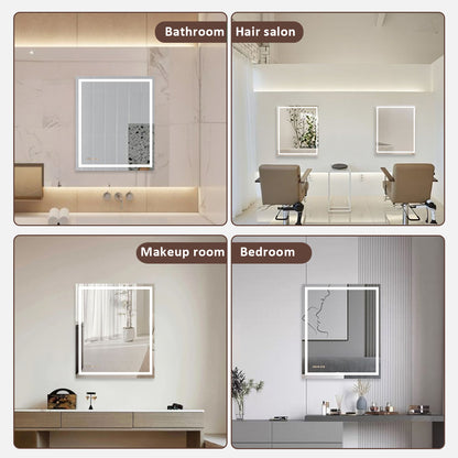 Swarm 60 in. W x 36 in. H Rectangular Frameless Radar LED Wall Bathroom Vanity Mirror
