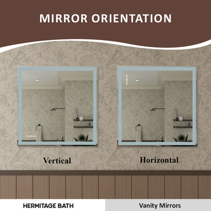 Swarm 60 in. W x 36 in. H Rectangular Frameless Radar LED Wall Bathroom Vanity Mirror