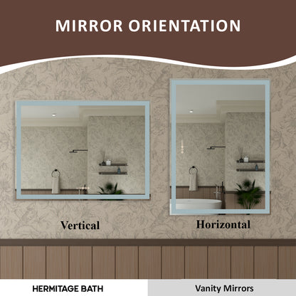 Swarm 60 in. W x 36 in. H Rectangular Frameless Radar LED Wall Bathroom Vanity Mirror