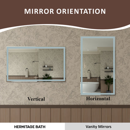 Swarm 48 in. W x 36 in. H Rectangular Frameless Radar LED Wall Bathroom Vanity Mirror