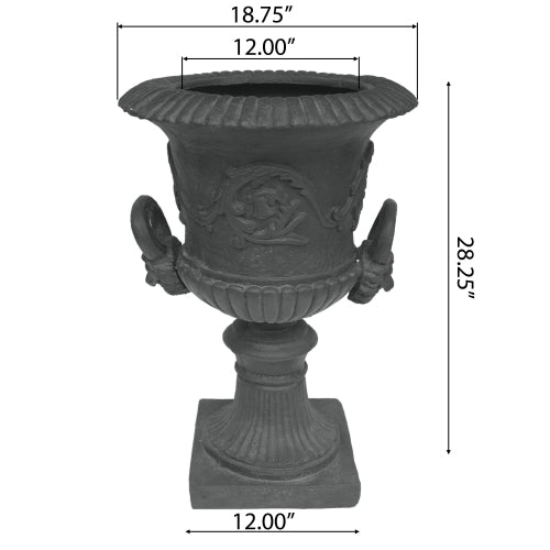 Caldwell Roman Stone Lightweight Concrete Floor Planter for Indoor Outdoor Use