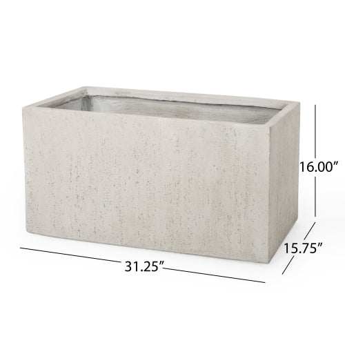 Ella MGO Lightweight Concrete Planter Box for Indoor Outdoor Use