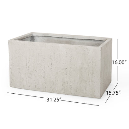 Ella MGO Lightweight Concrete Planter Box for Indoor Outdoor Use
