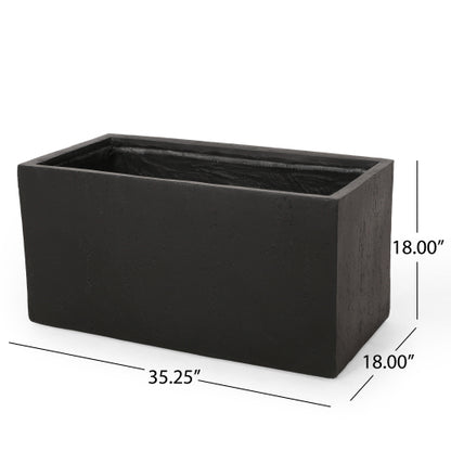 Ella MGO Lightweight Concrete Planter Box for Indoor Outdoor Use