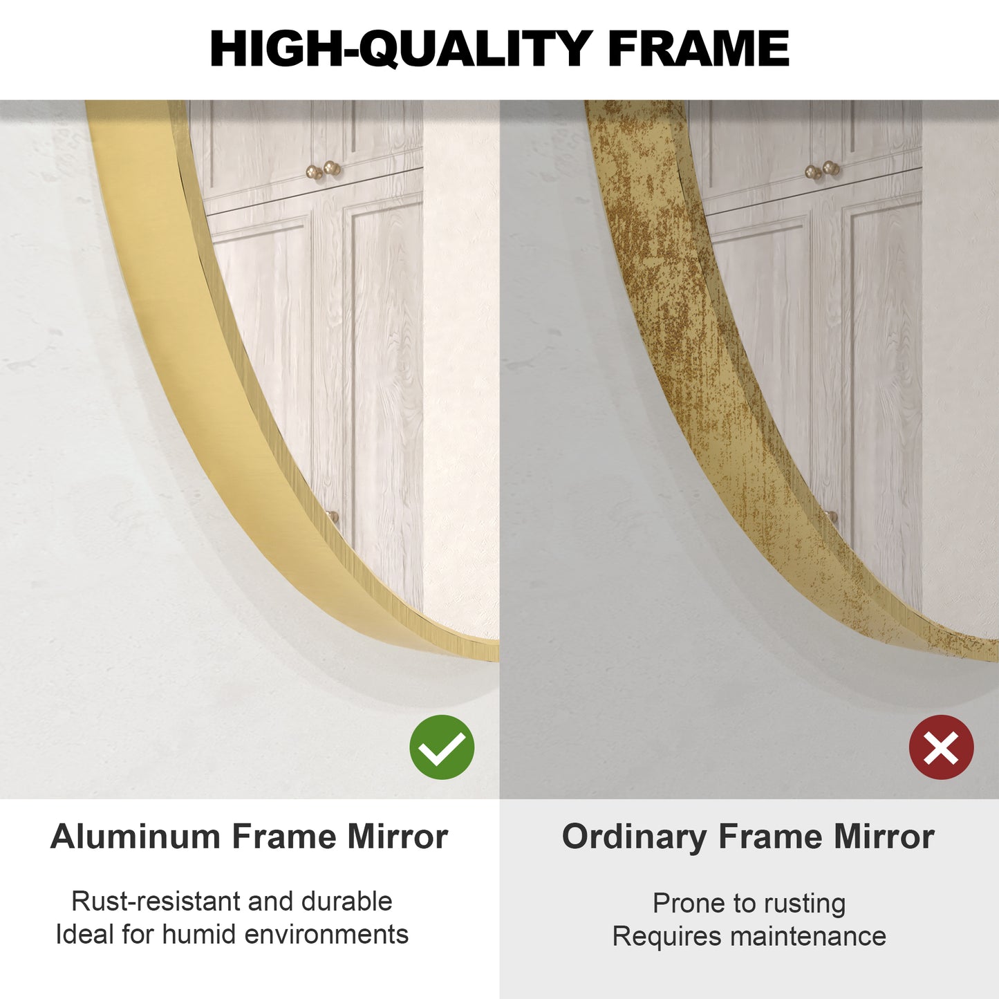 Velora 18 in. W x 36 in. H Oval Framed Wall Bathroom Vanity Mirror