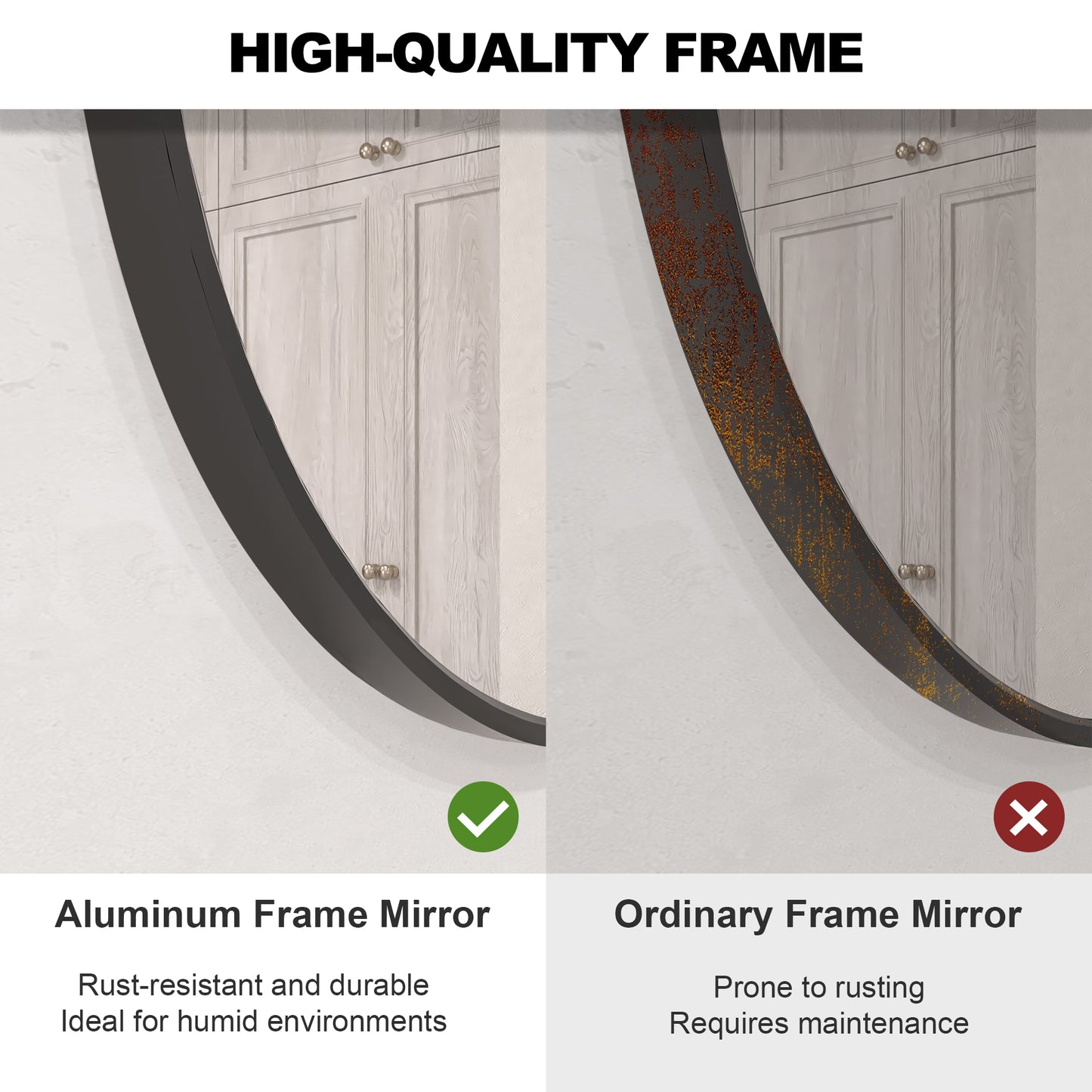 Velora 18 in. W x 36 in. H Oval Framed Wall Bathroom Vanity Mirror