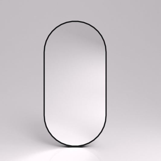 18 in. W x 36 in. H Oval Framed Wall Bathroom Vanity Mirror