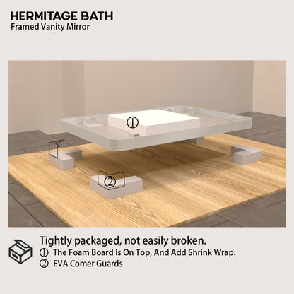 Cosy 24 in. W x 32 in. H Rectangular Framed Wall Bathroom Vanity Mirror SM-2432BN-12