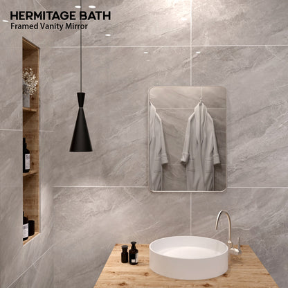 Cosy 24 in. W x 32 in. H Rectangular Framed Wall Bathroom Vanity Mirror SM-2432BN-9