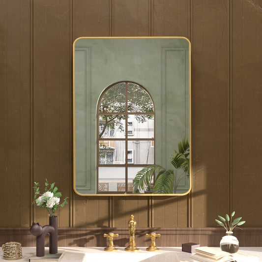 Cosy 24 in. W x 32 in. H Rectangular Framed Wall Bathroom Vanity Mirror