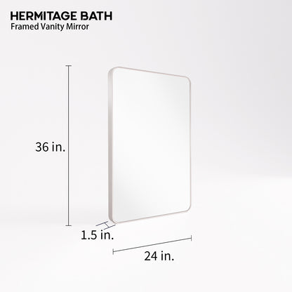S Cosy 24 in. W x 36 in. H Rectangular Framed Wall Bathroom Vanity Mirror in Wood Grain