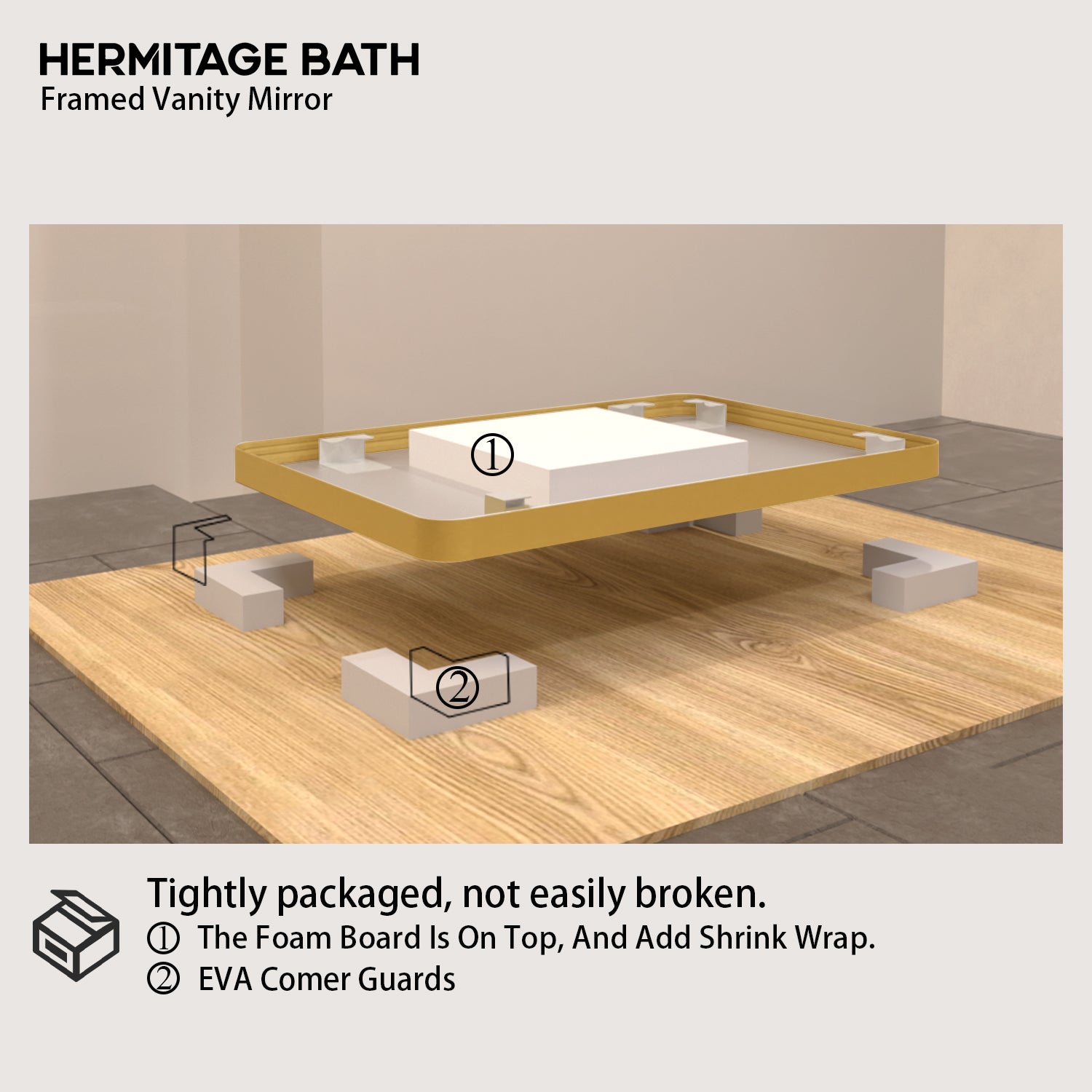 Cosy 24 in. W x 36 in. H Rectangular Framed Wall Bathroom Vanity Mirror SM-2436G-12_464052df-b9bd-4cdb-a367-f0b58a080563