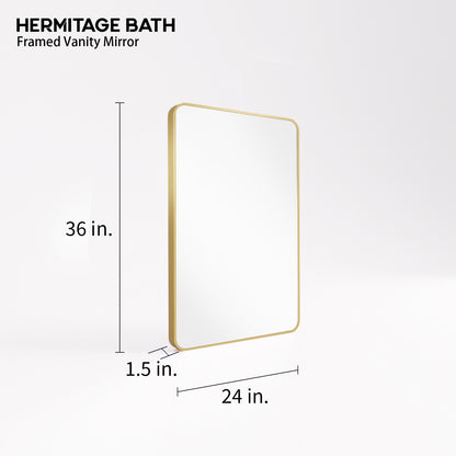 Cosy 24 in. W x 36 in. H Rectangular Framed Wall Bathroom Vanity Mirror SM-2436G-3_ffea2fd1-9758-4f41-8b0f-156167da9f6a