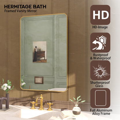 Cosy 24 in. W x 36 in. H Rectangular Framed Wall Bathroom Vanity Mirror SM-2436G-4_b37ef8ed-ae03-493a-9181-11a079d84c8e
