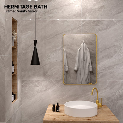 Cosy 24 in. W x 36 in. H Rectangular Framed Wall Bathroom Vanity Mirror SM-2436G-9_07b39cb8-ae60-4ff3-9b73-f103784aa62d