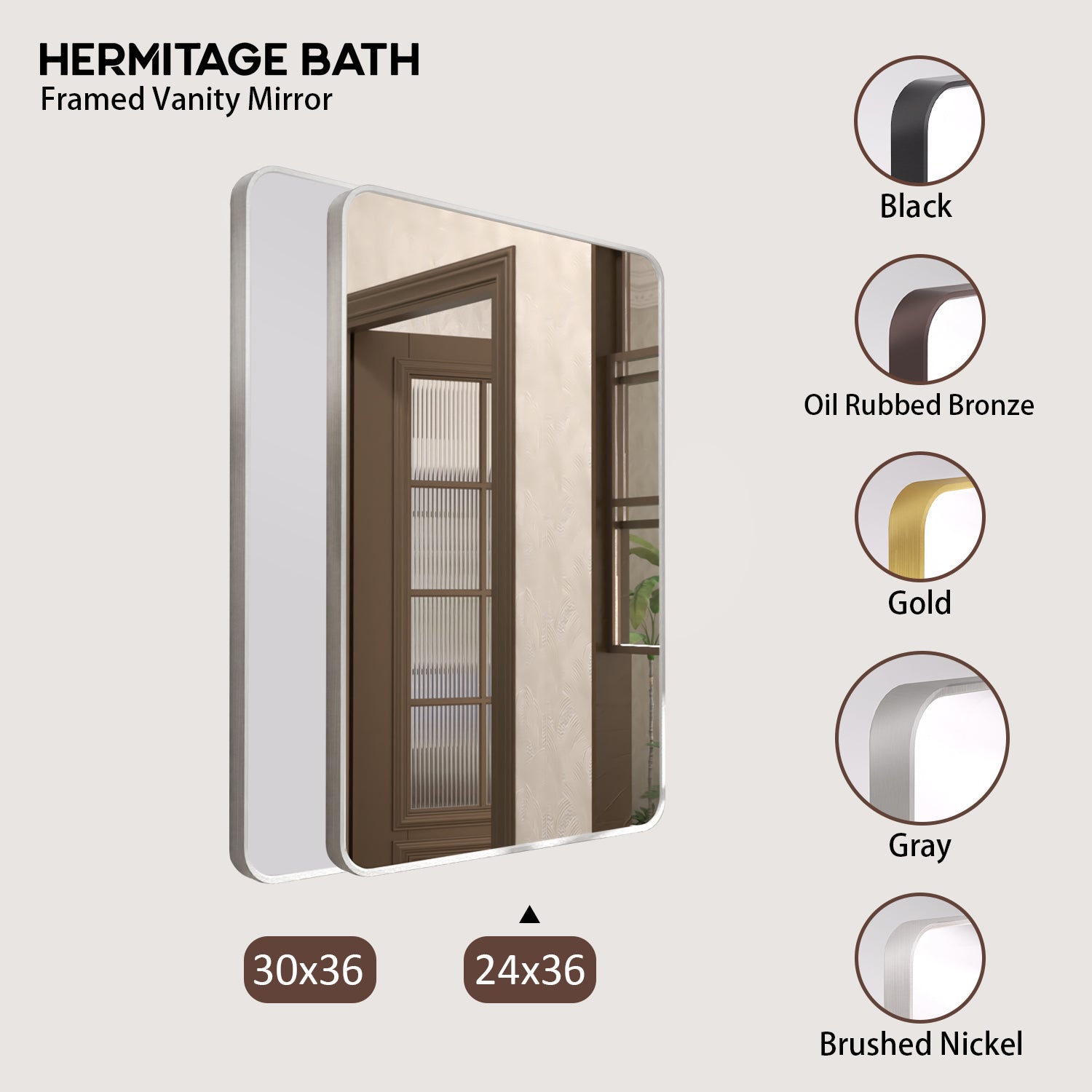 Rectangular Framed Wall Bathroom Vanity Mirror SM-2436GY-10_72c0bdb5-a73c-4995-8347-2695c1486eba