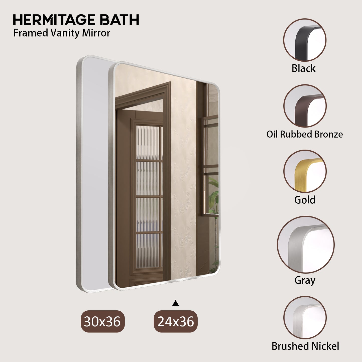 S Cosy 24 in. W x 36 in. H Rectangular Framed Wall Bathroom Vanity Mirror in Wood Grain