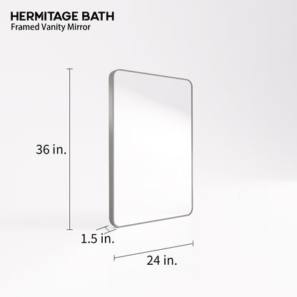 S Cosy 24 in. W x 36 in. H Rectangular Framed Wall Bathroom Vanity Mirror in Wood Grain