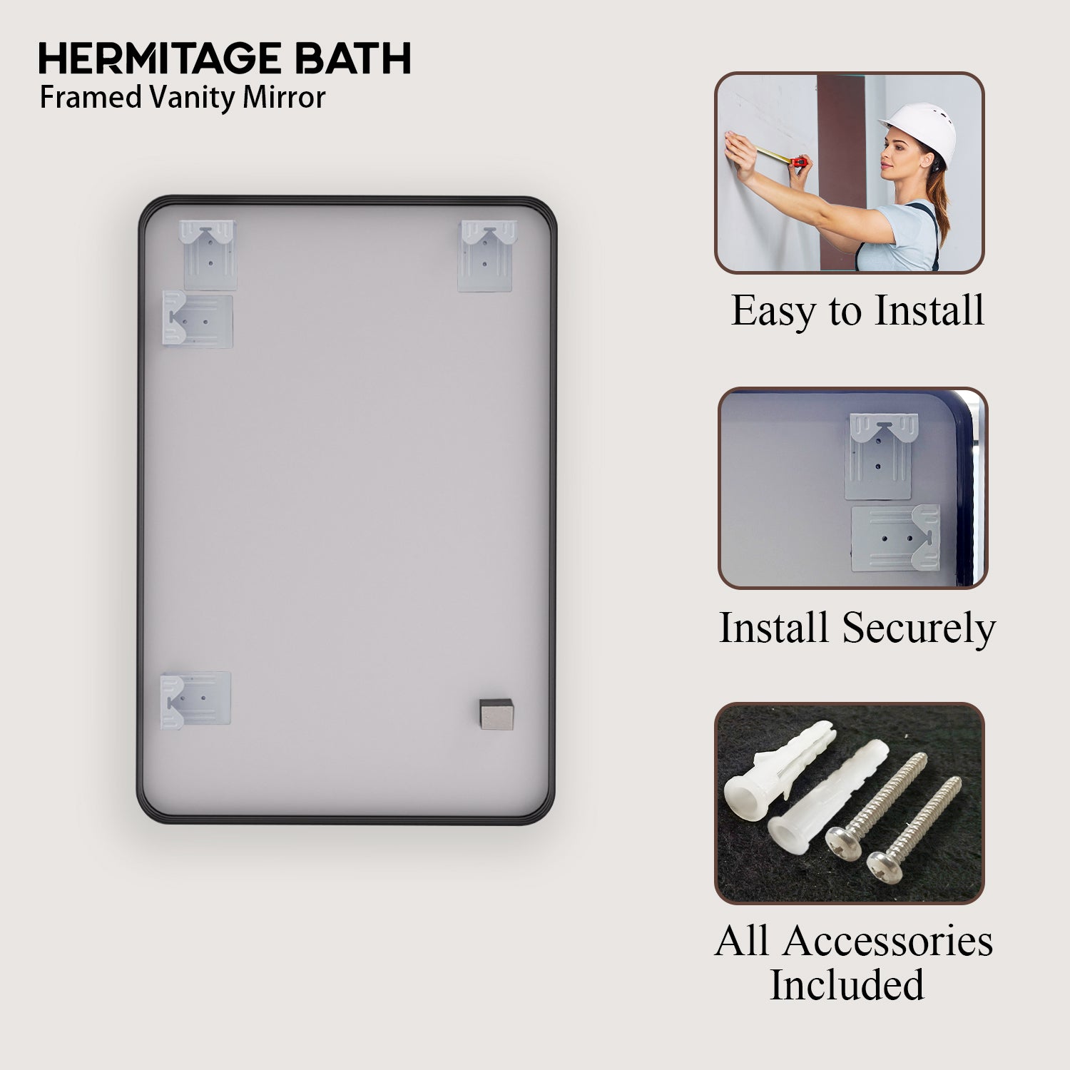 Cosy 24 in. W x 36 in. H Rectangular Framed Wall Bathroom Vanity Mirror SM-2436MB-11_902c7a01-689a-4631-875a-8b5436bf0d1c