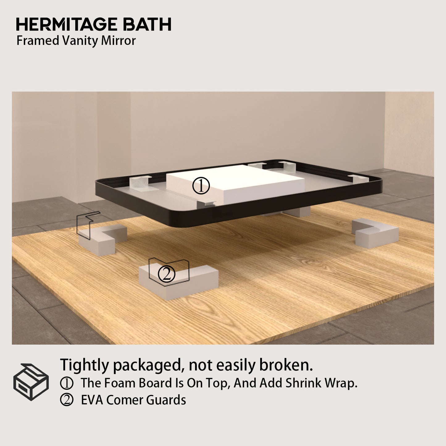 Cosy 24 in. W x 36 in. H Rectangular Framed Wall Bathroom Vanity Mirror SM-2436MB-12_4c584f91-272b-4f7c-8c28-45e22ad40fbc
