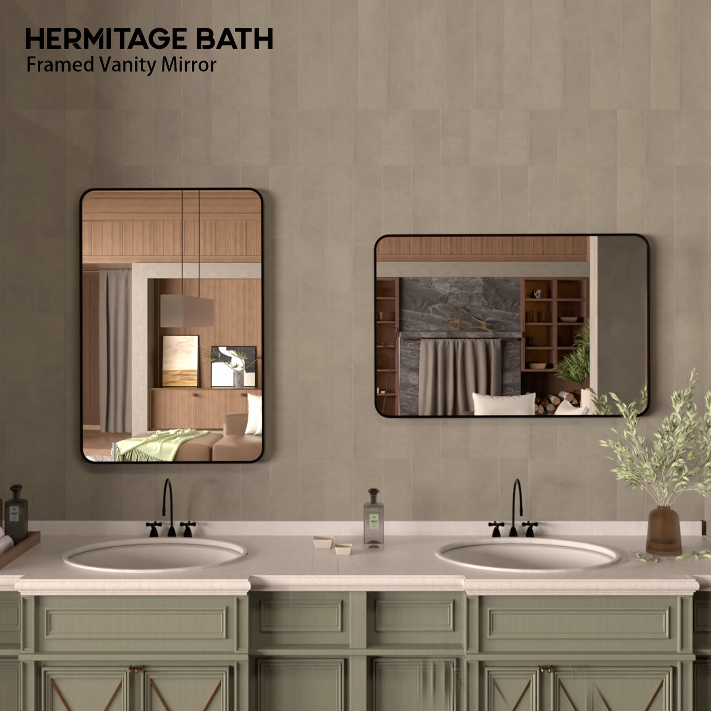 Cosy 24 in. W x 36 in. H Rectangular Framed Wall Bathroom Vanity Mirror SM-2436MB-8_f4478735-2602-4bb4-8fc9-a056d8d12771