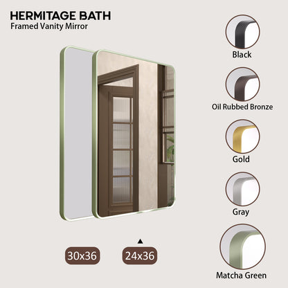 Cosy 24 in. W x 36 in. H Rectangular Framed Wall Bathroom Vanity Mirror SM-2436MG-10
