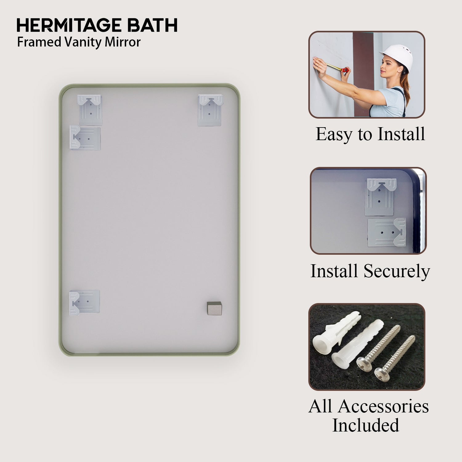 Cosy 24 in. W x 36 in. H Rectangular Framed Wall Bathroom Vanity Mirror SM-2436MG-11