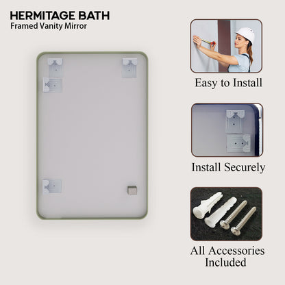 Cosy 24 in. W x 36 in. H Rectangular Framed Wall Bathroom Vanity Mirror SM-2436MG-11