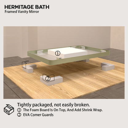 Cosy 24 in. W x 36 in. H Rectangular Framed Wall Bathroom Vanity Mirror SM-2436MG-12