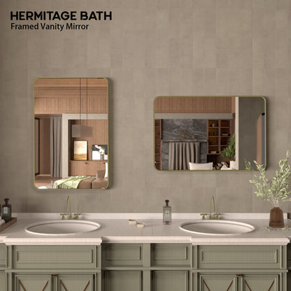 Cosy 24 in. W x 36 in. H Rectangular Framed Wall Bathroom Vanity Mirror SM-2436MG-8