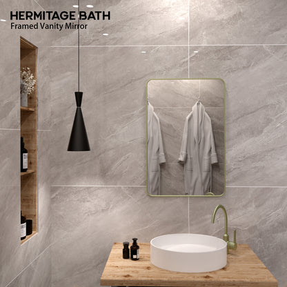 Cosy 24 in. W x 36 in. H Rectangular Framed Wall Bathroom Vanity Mirror SM-2436MG-9