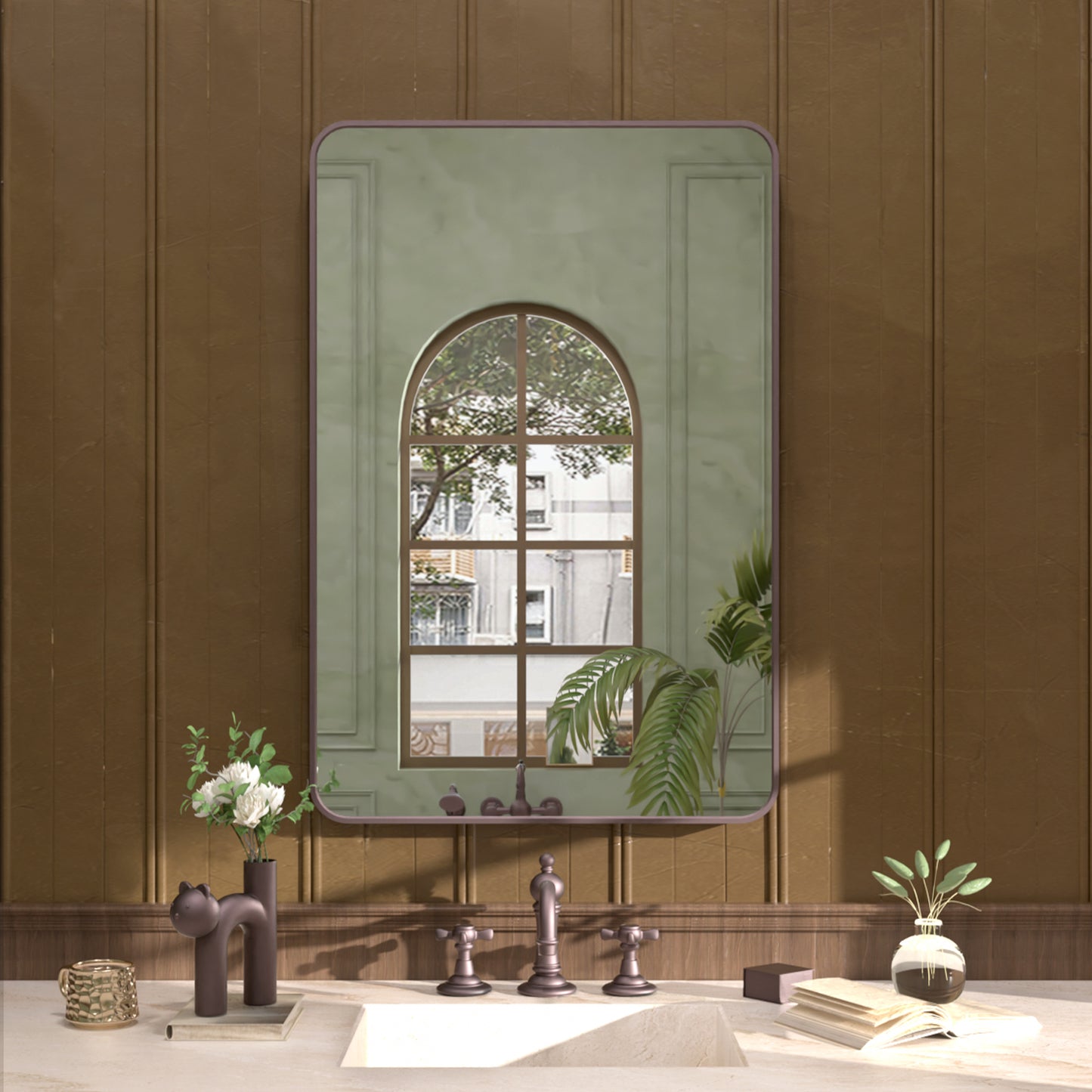 Cosy 24 in. W x 36 in. H Rectangular Framed Wall Bathroom Vanity Mirror Oil Rubbed Bronze SM-2436ORB-1_afbaeab3-5a15-445a-b62c-fb7b17587ef3