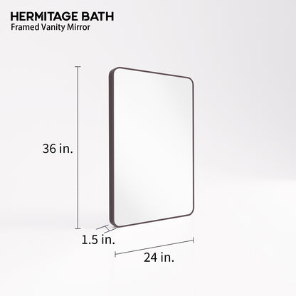 Cosy 24 in. W x 36 in. H Rectangular Framed Wall Bathroom Vanity Mirror SM-2436ORB-3_3d11cd56-eb32-4ad9-95d3-3f6094280030