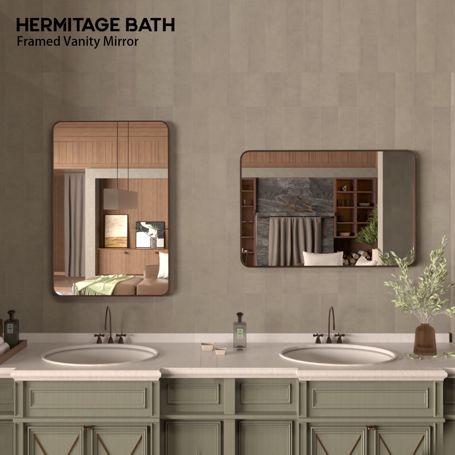 Cosy 24 in. W x 36 in. H Rectangular Framed Wall Bathroom Vanity Mirror SM-2436ORB-8_17402e7d-10d3-487f-9343-ead4a9561076