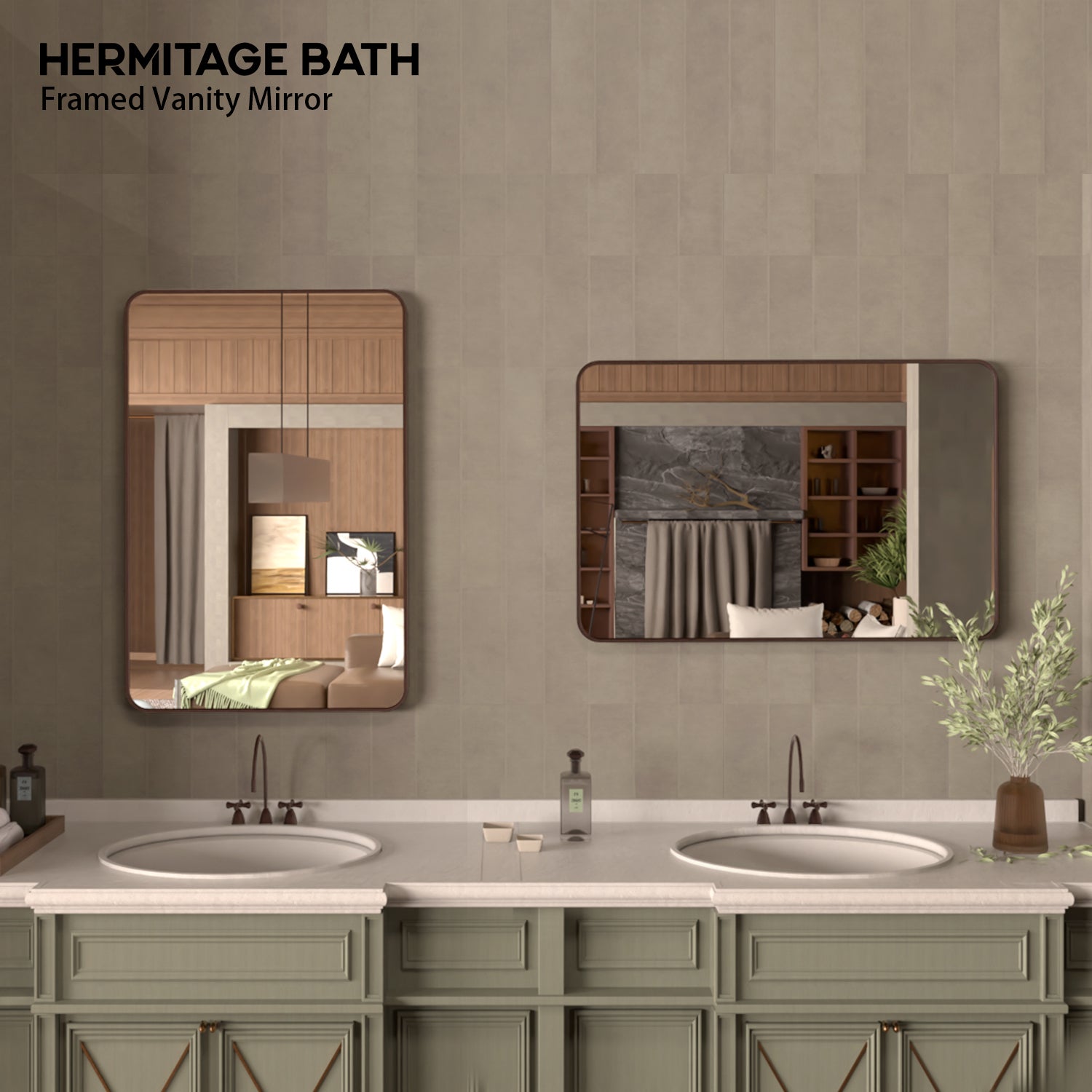 Cosy 24 in. W x 36 in. H Rectangular Framed Wall Bathroom Vanity Mirror SM-2436ORB-8_17402e7d-10d3-487f-9343-ead4a9561076