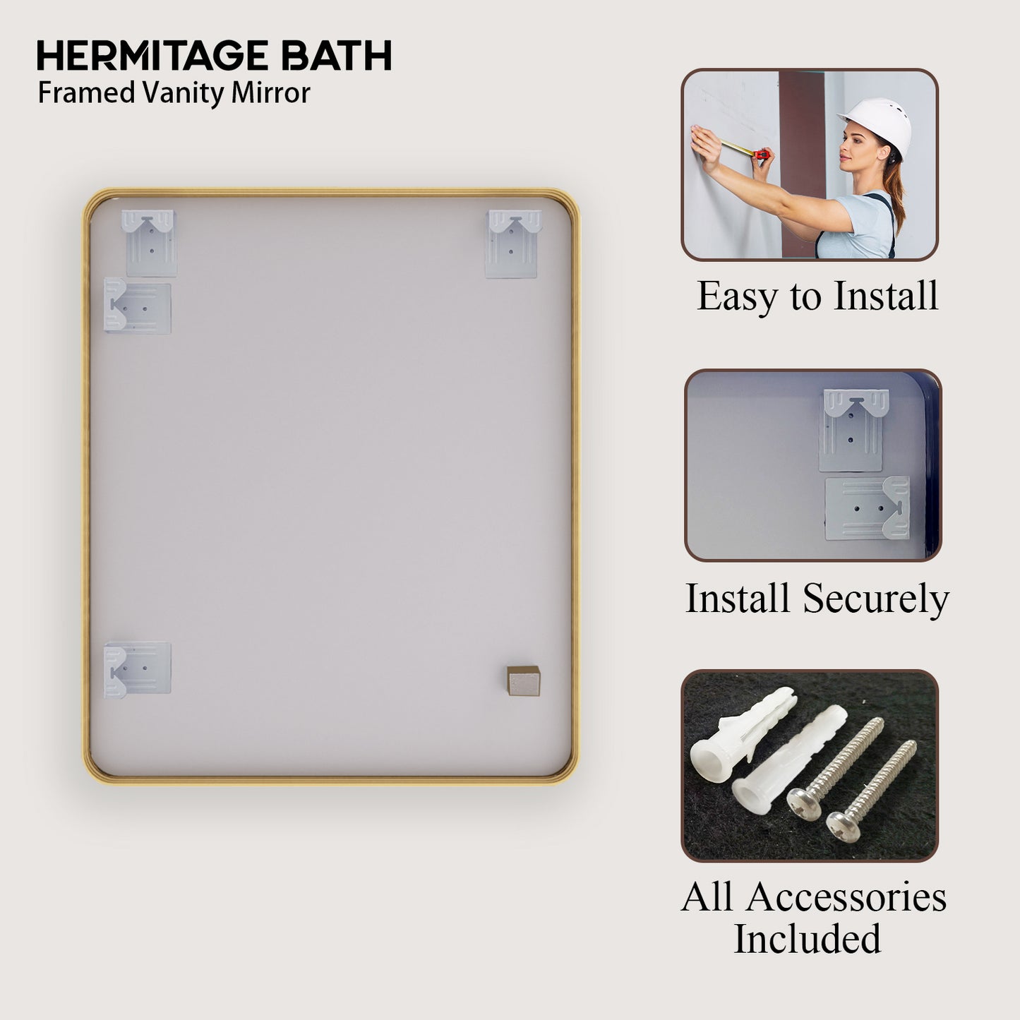 Cosy 30 in. W x 36 in. H Rectangular Framed Wall Bathroom Vanity Mirror SM-3036G-11_046dd47e-ae57-4c09-aea1-b1bf2cf68f0a