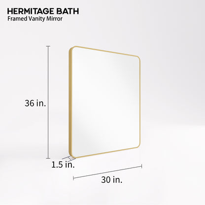 Cosy 30 in. W x 36 in. H Rectangular Framed Wall Bathroom Vanity Mirror SM-3036G-3_29b20beb-9259-4dfb-bf01-a9341fdc5804