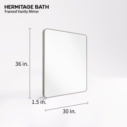 Cosy 30 in. W x 36 in. H Rectangular Framed Wall Bathroom Vanity Mirror SM-3036GY-3_686d4207-92d4-405d-8403-79792abff3b0