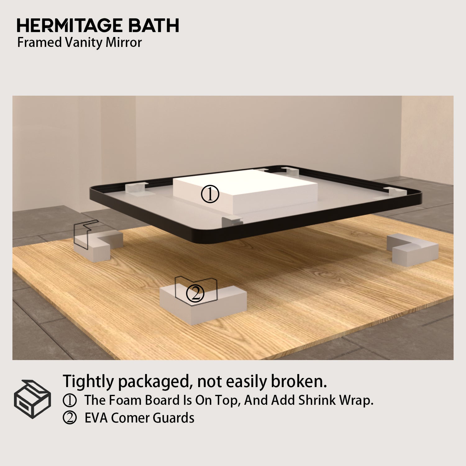 Cosy 30 in. W x 36 in. H Rectangular Framed Wall Bathroom Vanity Mirror SM-3036MB-12_781f8408-a3dd-47a1-ab8a-d8679dcc74fc
