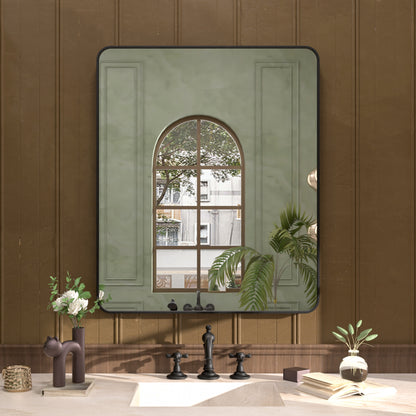 Cosy 30 in. W x 36 in. H Rectangular Framed Wall Bathroom Vanity Mirror Matte Black SM-3036MB-1_7d89928f-78e6-4c13-8bda-719809f964cf
