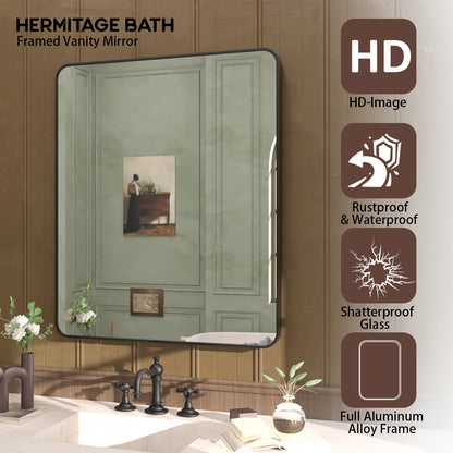 30 in. W x 36 in. H Rectangular Framed Wall Bathroom Vanity Mirror SM-3036MB-4