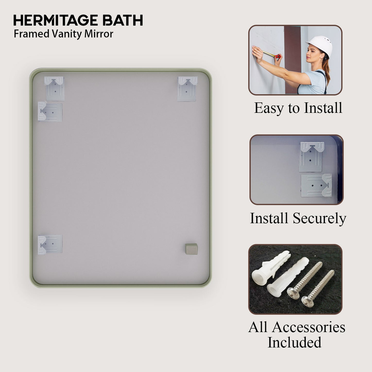 Cosy 30 in. W x 36 in. H Rectangular Framed Wall Bathroom Vanity Mirror SM-3036MG-11_e8cd462a-3df1-49e3-8d75-994e7a09c863