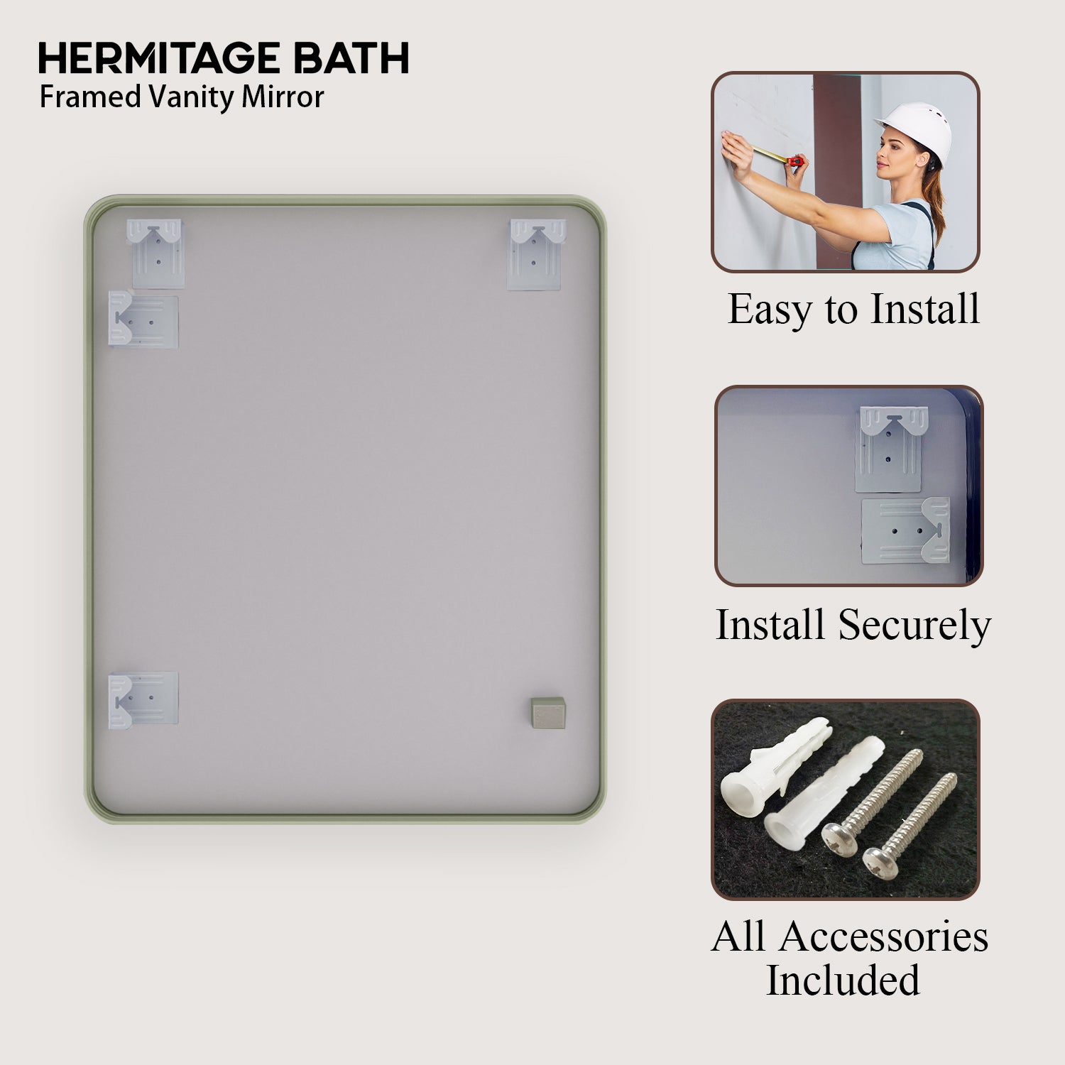 Cosy 30 in. W x 36 in. H Rectangular Framed Wall Bathroom Vanity Mirror SM-3036MG-11_e8cd462a-3df1-49e3-8d75-994e7a09c863
